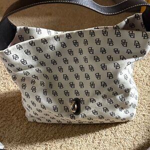 Dooney & Bourke Black and White Monogram Shoulder Bag